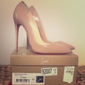 Christian Louboutin So Kate 120 mm Size 37 in Nude
